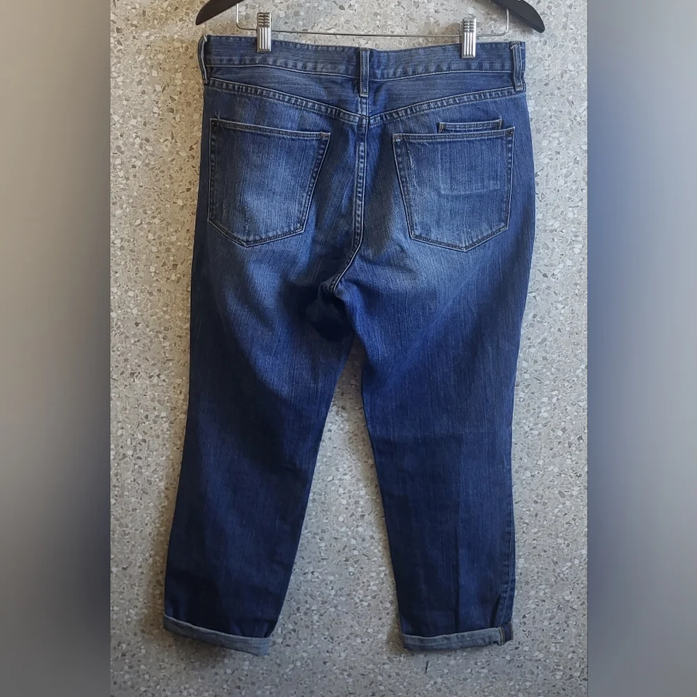 J.Crew Women Cuff  Ditressed Jean Pants, Size‎ 28